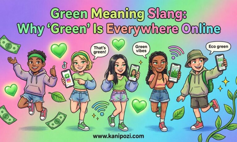 green meaning slang