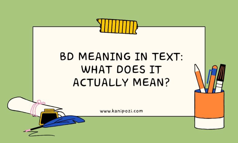 BD Meaning in Text
