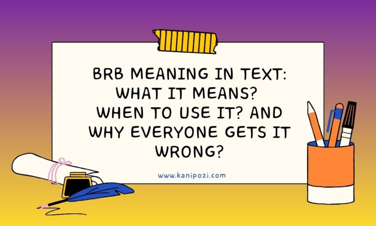 BRB Meaning in Text