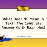 What Does NS Mean in Text